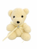 Buttercream Fuzzy Bear with Crystal Bow