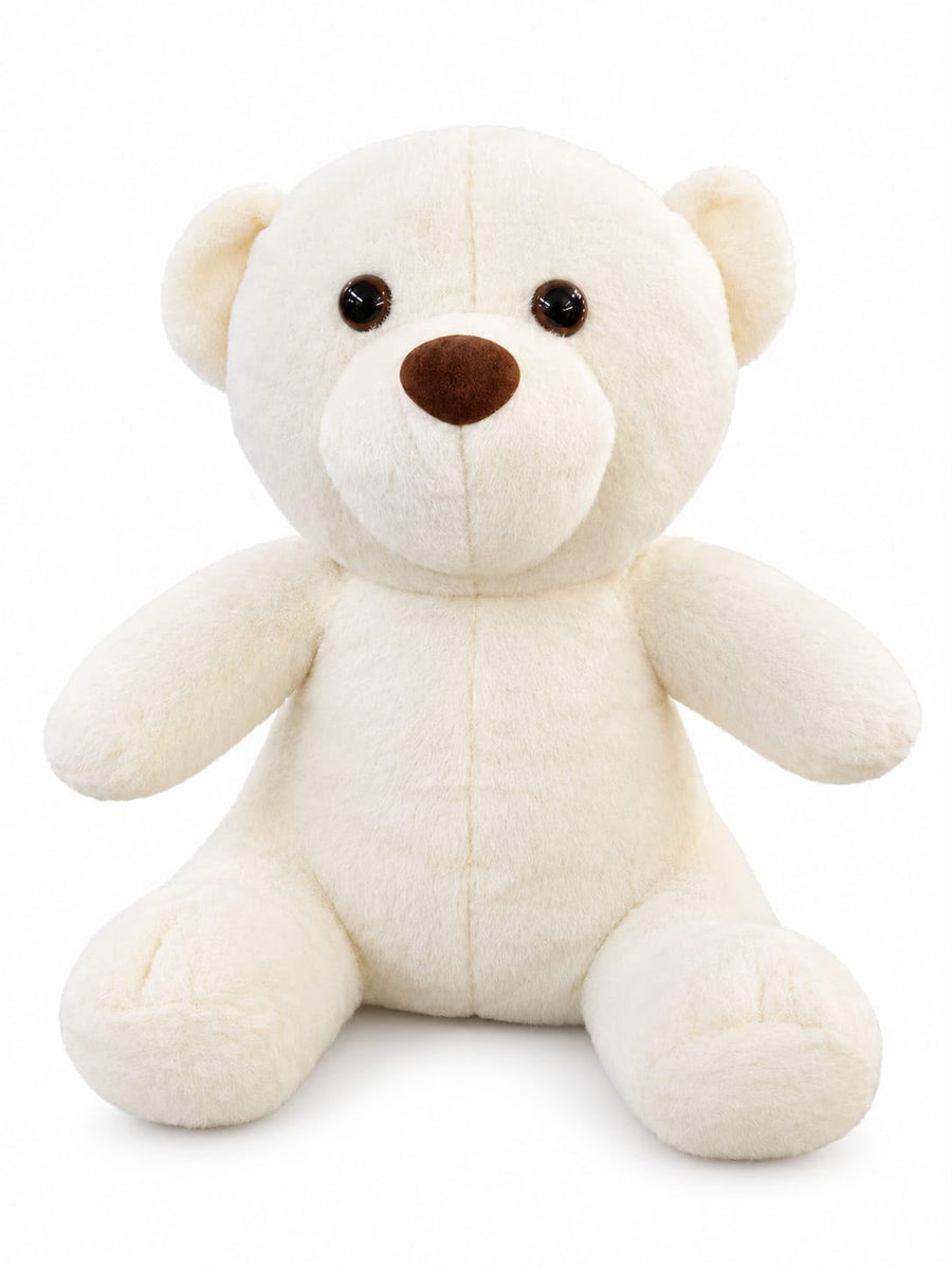 Classic white bear with dark brown nose