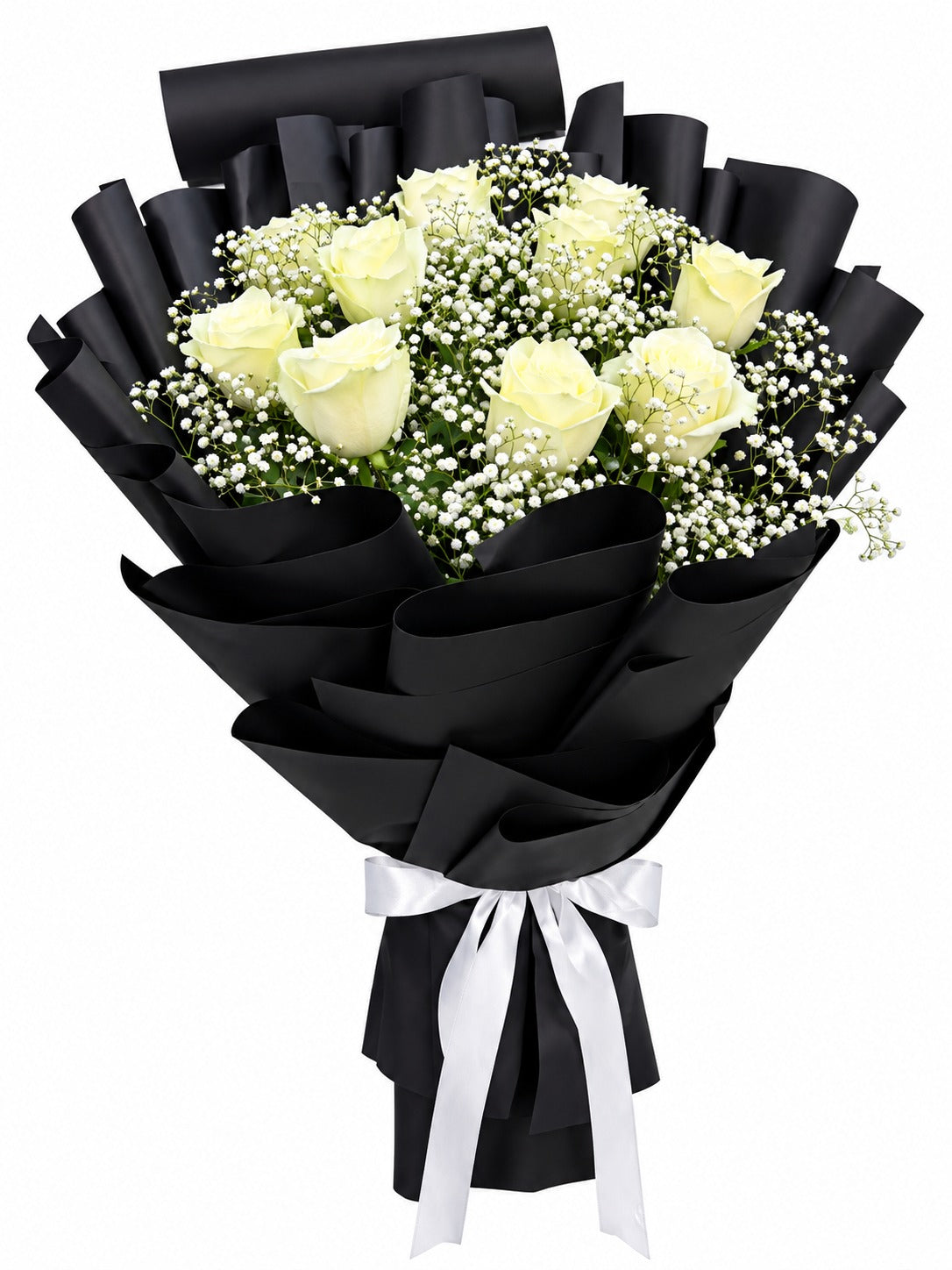 Elegant White Rose Bouquet